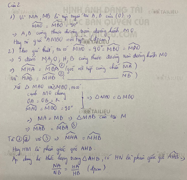Đề thi tuyển sinh lớp 10 môn Toán chuyên năm 2020 KHXH&NV
