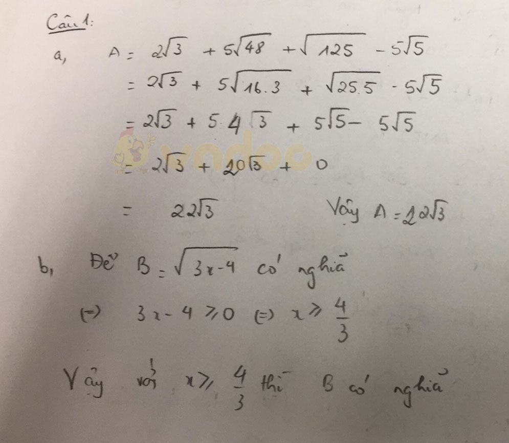 Đáp án đề thi tuyển sinh lớp 10 môn Toán tỉnh Bạc Liêu năm 2020