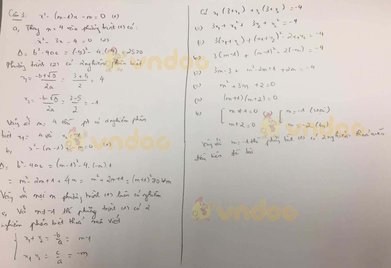 Đáp án đề thi tuyển sinh lớp 10 môn Toán tỉnh Bạc Liêu năm 2020