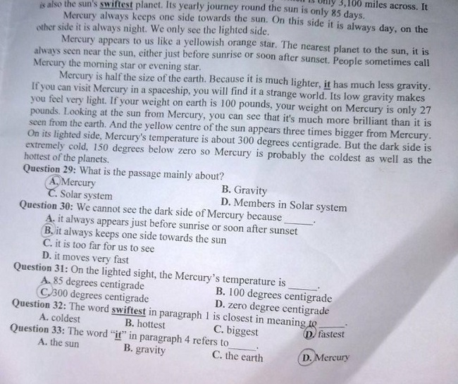Đề thi tuyển sinh vào lớp 10 môn Anh năm 2020 Ninh Bình trang 6