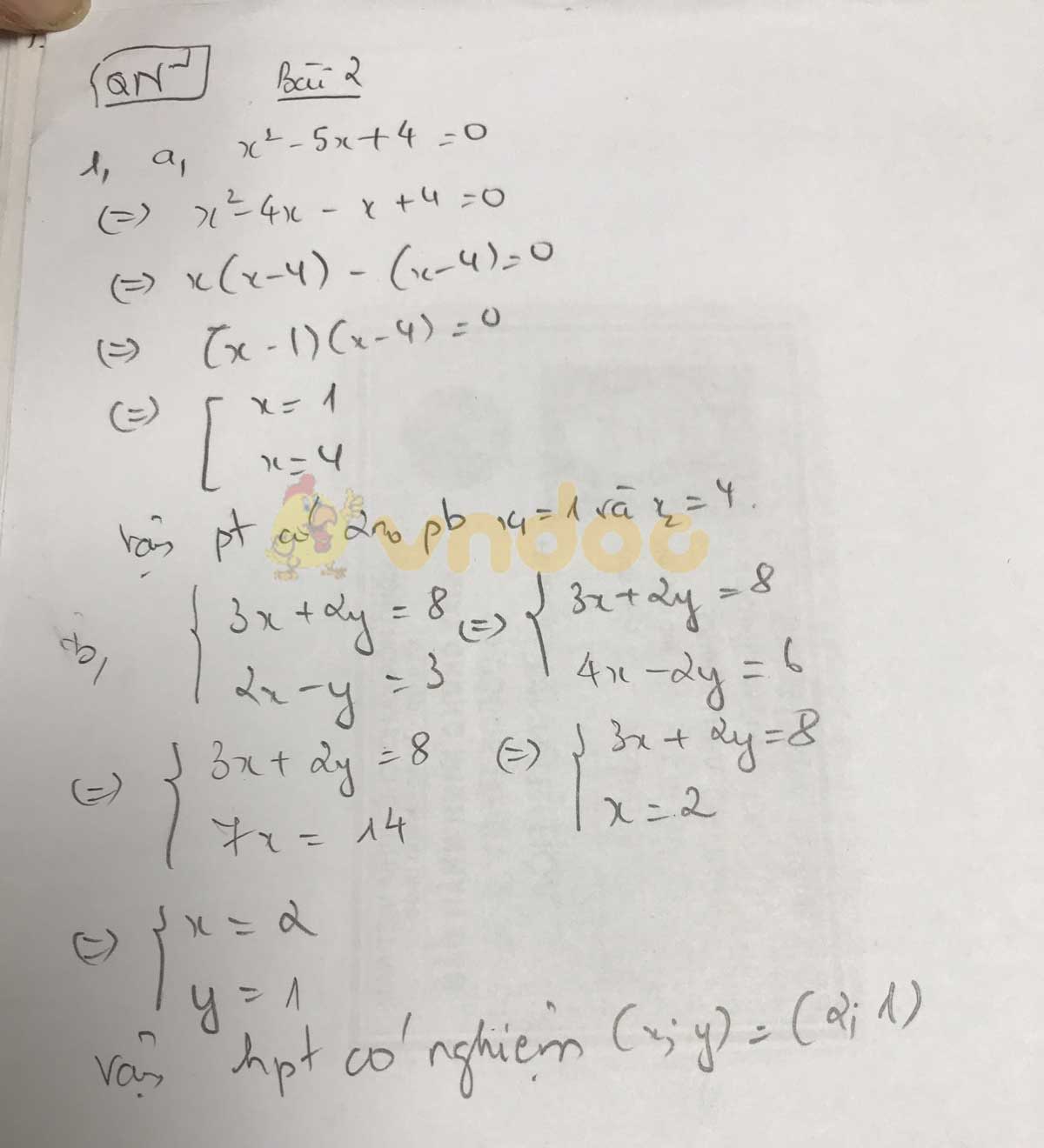 Đáp án đề thi tuyển sinh lớp 10 môn Toán tỉnh Quảng Ngãi năm 2020
