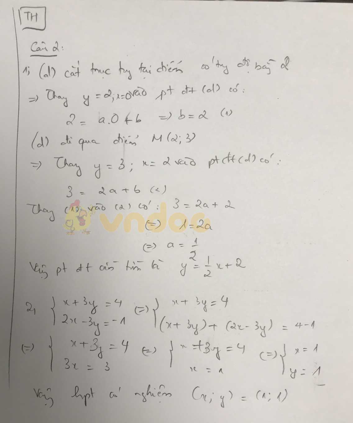 Đáp án đề thi tuyển sinh lớp 10 môn Toán tỉnh Thanh Hóa năm 2020
