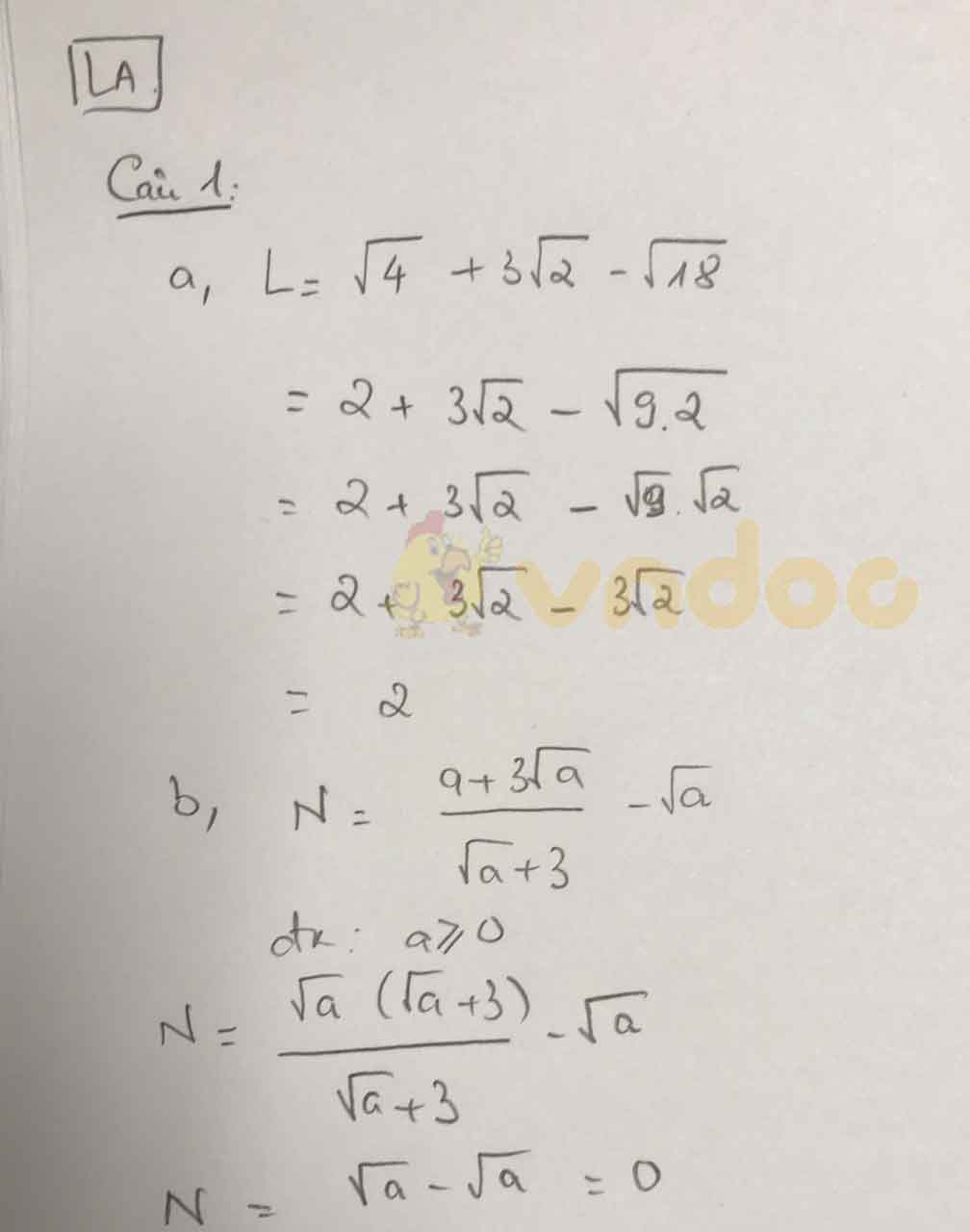 Đáp án đề thi tuyển sinh lớp 10 môn Toán tỉnh Long An năm 2020
