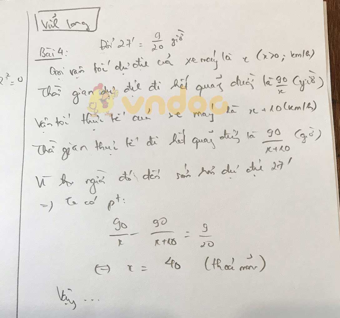 Đáp án đề thi tuyển sinh lớp 10 môn Toán tỉnh Vĩnh Long năm 2020