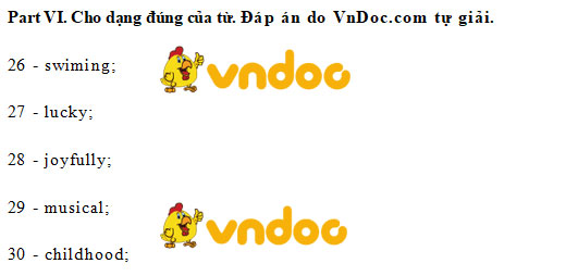 Đáp án Đề thi tuyển sinh lớp 10 môn Anh Thái Nguyên năm 2020