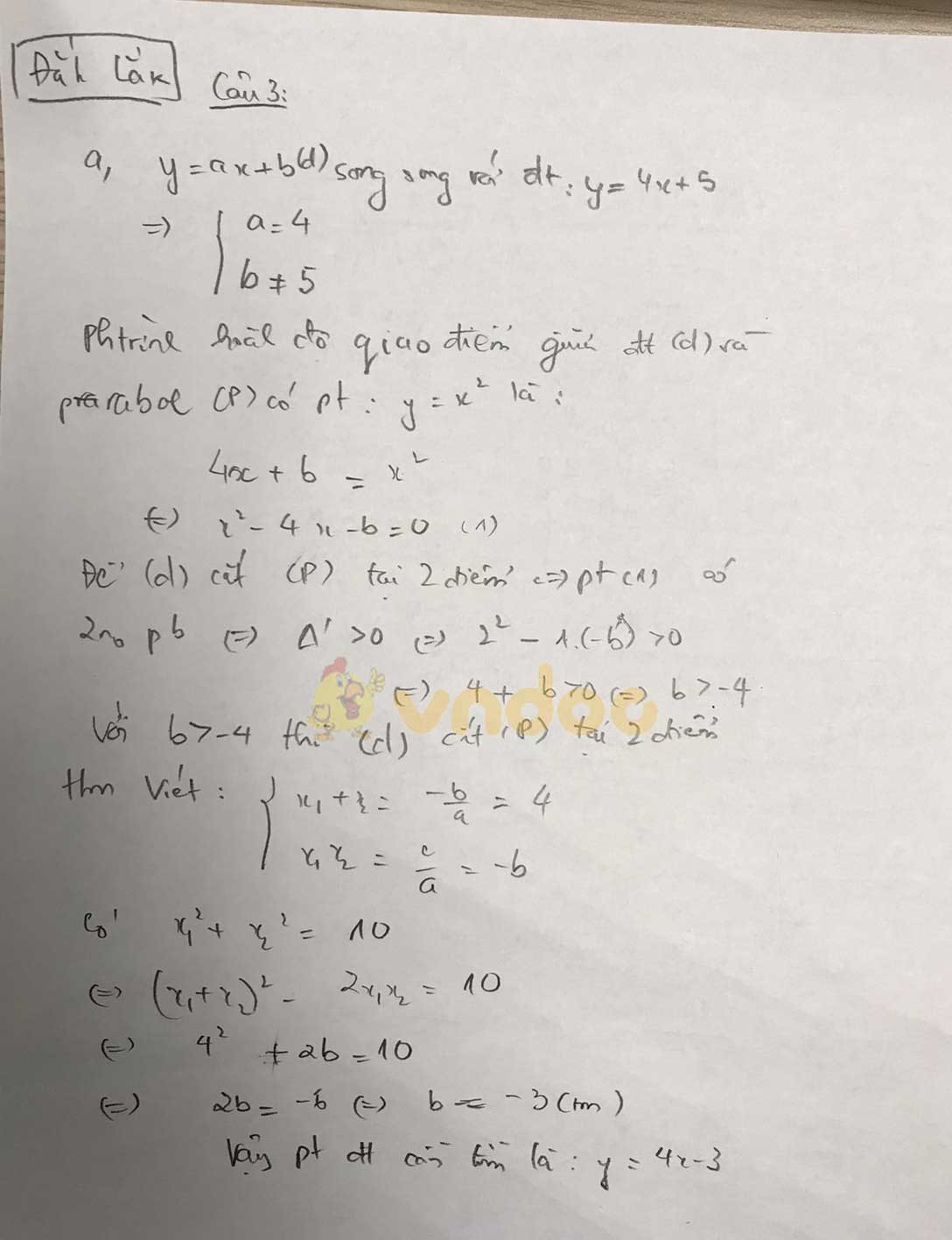 Đáp án đề thi tuyển sinh lớp 10 môn Toán tỉnh Đắk Lắk năm 2020