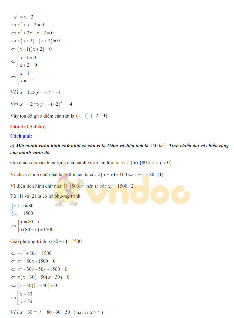 Đáp án đề thi tuyển sinh lớp 10 môn Toán tỉnh Lạng Sơn năm 2020
