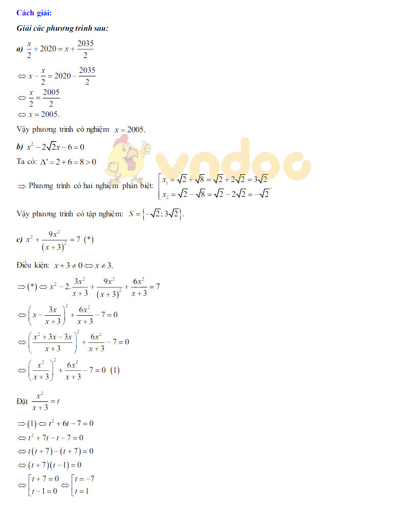 Đáp án đề thi tuyển sinh lớp 10 môn Toán tỉnh Sơn La năm 2020