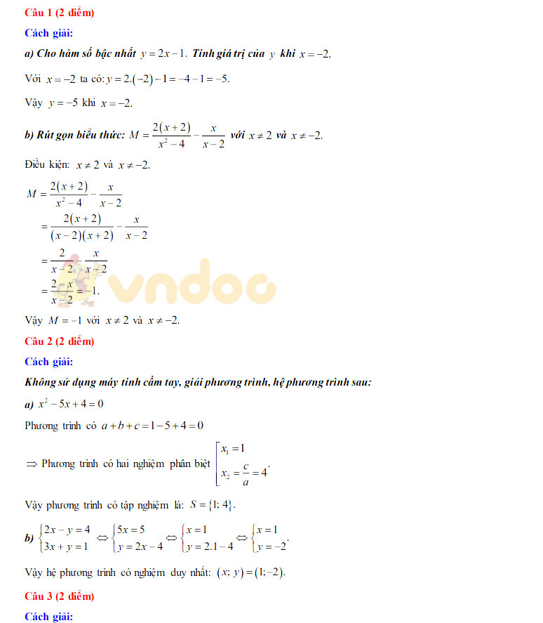 Đáp án đề thi tuyển sinh lớp 10 môn Toán tỉnh Kon Tum năm 2020