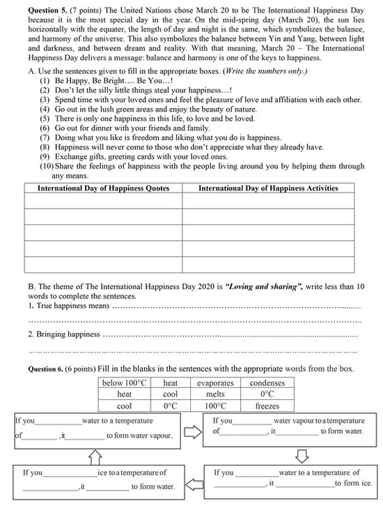 Đề thi vào lớp 6 Trần Đại Nghĩa 