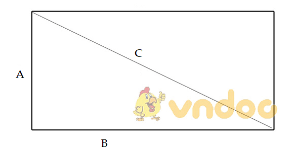 Công thức tính đường chéo hình chữ nhật