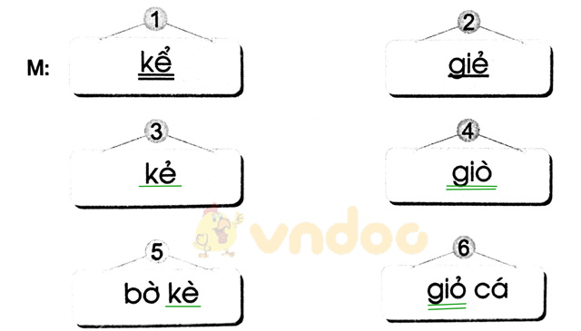 Giải vở bài tập Tiếng Việt 1 Cánh Diều Bài 17: gi, k