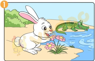 Giải bài tập Tiếng Việt lớp 1 trang 70 Bài 38: Kể chuyện Chú thỏ thông minh 