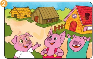 Giải bài tập Tiếng Việt lớp 1 trang 80 Bài 44: Kể chuyện Ba chú lợn co