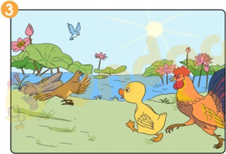 Giải bài tập Tiếng Việt lớp 1 trang 90 Bài 50: Kể chuyện Vịt và sơn ca