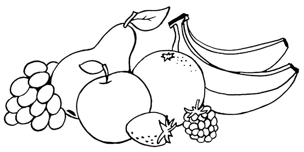 Tranh tô màu hoa quả