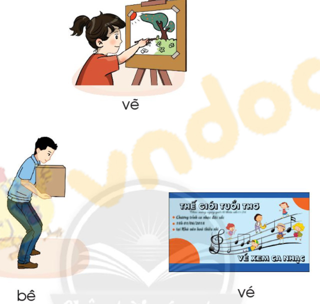 Giải Bài tập Tiếng Việt lớp 1 trang 26 Bài 4: E, e, Ê, ê