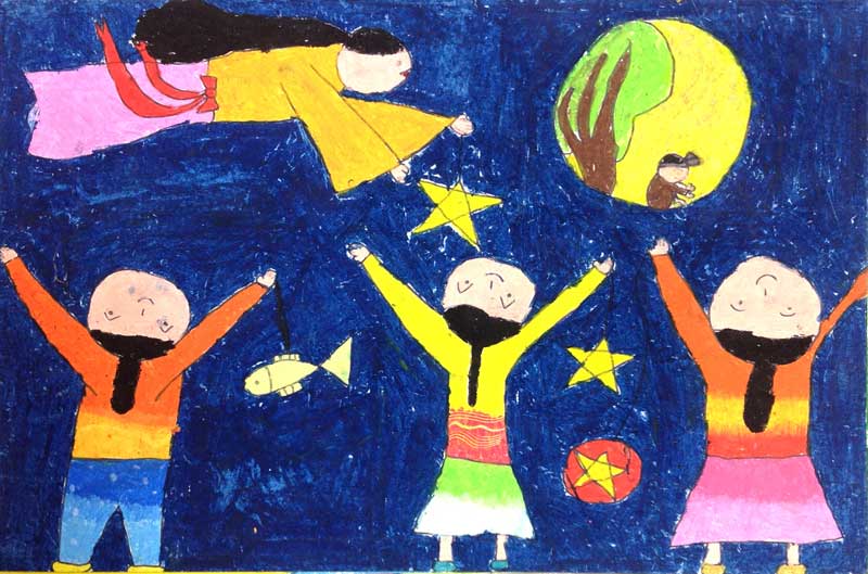 Vẽ chủ đề trung thu