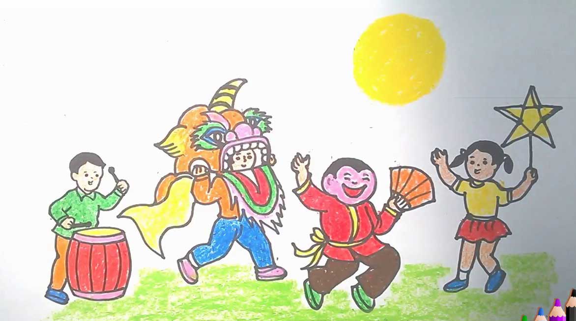 Vẽ chủ đề trung thu