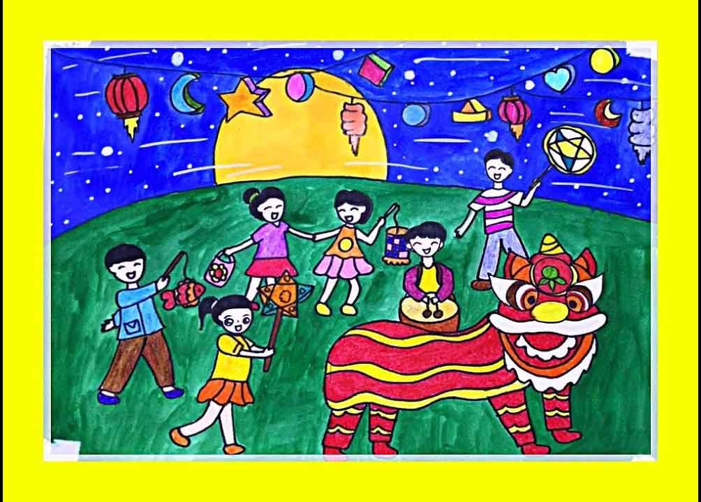 Vẽ chủ đề trung thu