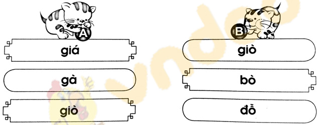 Giải Vở bài tập Tiếng Việt lớp 1 trang 18 Bài 17: G g Gi gi