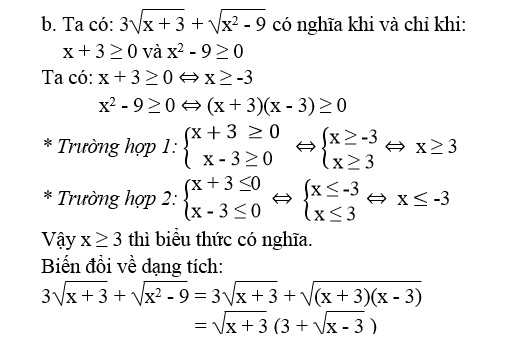 Giải SBT Toán 9 bài 3: Liên hệ giữa phép nhân và phép khai phương