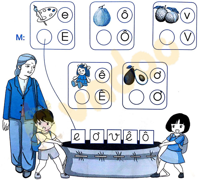 Giải Vở bài tập Tiếng Việt lớp 1 trang 7, 8, 9 Chủ đề 2: Bé và bà