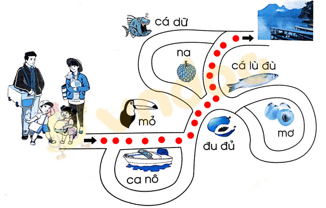 Giải Vở bài tập Tiếng Việt lớp 1 trang 13, 14, 15 Chủ đề 4: Kì nghỉ
