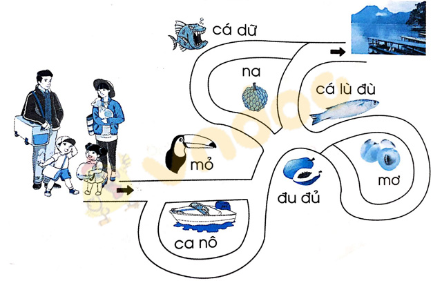 Giải Vở bài tập Tiếng Việt lớp 1 trang 13, 14, 15 Chủ đề 4: Kì nghỉ