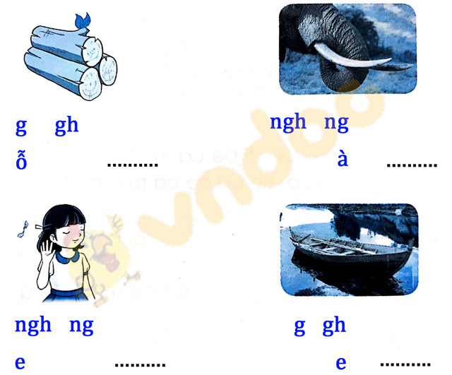 Giải Vở bài tập Tiếng Việt lớp 1 trang 13, 14, 15 Chủ đề 4: Kì nghỉ