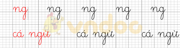 Giải Bài tập Tiếng Việt lớp 1 trang 46 Bài 4: ng ngh