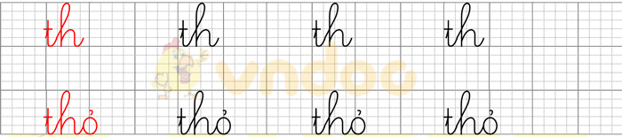 Giải Bài tập Tiếng Việt lớp 1 trang 50 Bài 1: T t Th th