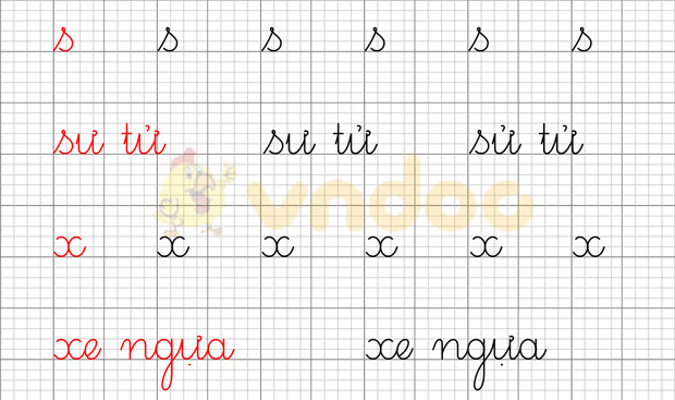 Giải bài tập Tiếng Việt 1 trang 62 Chủ đề 6 Bài 2: S s X x