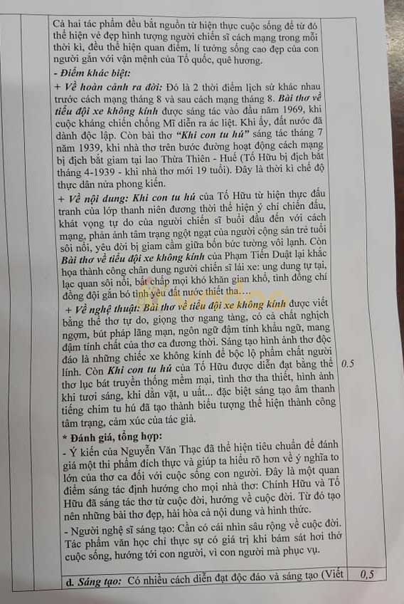 Đề thi chọn học sinh giỏi lớp 9 môn Ngữ văn Phòng GD&ĐT Thiệu Hóa năm học 2020 - 2021