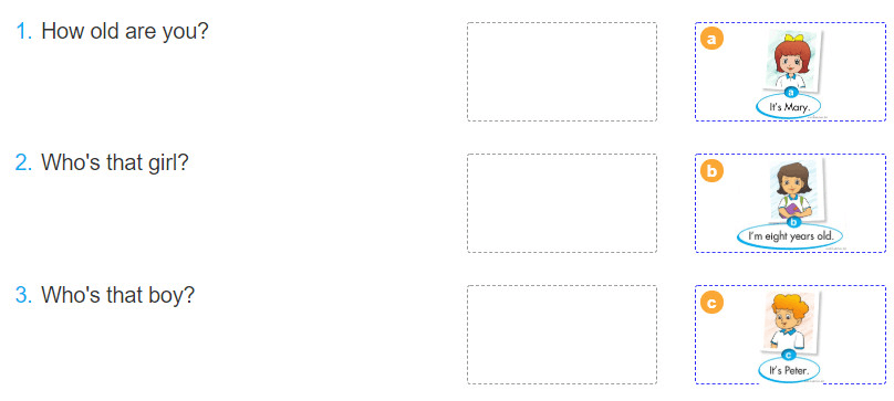 Giải bài tập SBT tiếng Anh lớp 3 Unit 4: How old are you?