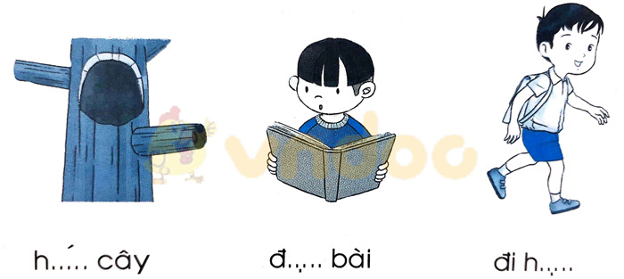 Giải Vở bài tập Tiếng Việt lớp 1 trang 30, 31, 32, 33 Chủ đề 9: Vui học