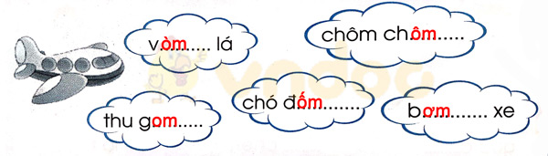 Giải Vở bài tập Tiếng Việt lớp 1 trang 34 Bài 36: om ôm ơm