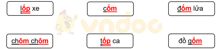 Giải Vở bài tập Tiếng Việt lớp 1 trang 35, 36 Bài 48: ôm, ôp