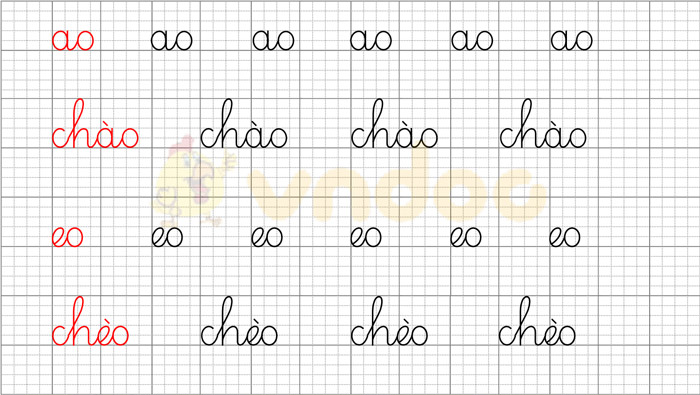 Giải bài tập Tiếng Việt 1 trang 70, 71 Chủ đề 7 Bài 1: ao eo