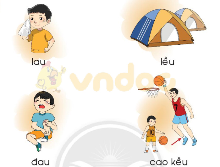 Giải bài tập Tiếng Việt 1 trang 72 Chủ đề 7 Bài 2: au êu