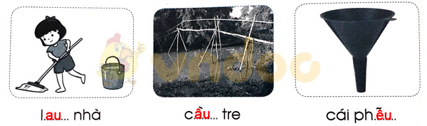 Giải Vở bài tập Tiếng Việt lớp 1 trang 40 Bài 43: au âu êu