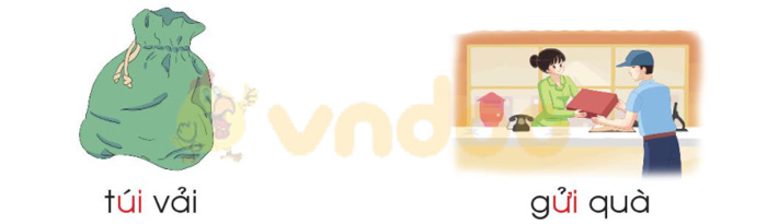 Giải bài tập Tiếng Việt 1 trang 84 Chủ đề 8 Bài 3: ui ưi