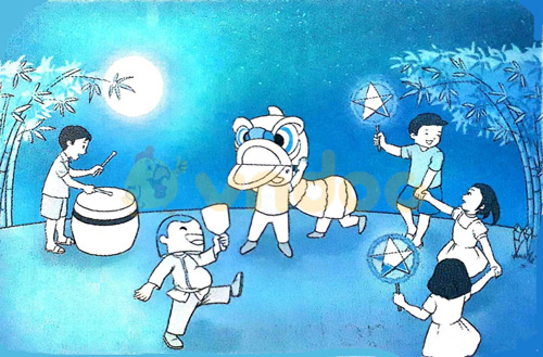 Giải Vở bài tập Tiếng Việt lớp 1 trang 40, 41, 42 Chủ đề 12: Trung thu