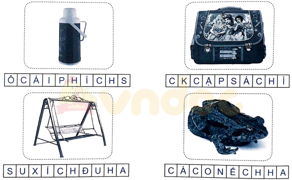 Giải Vở bài tập Tiếng Việt lớp 1 trang 52 Bài 58: ach êch ich