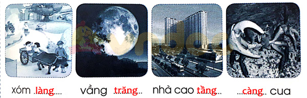 Giải Vở bài tập Tiếng Việt lớp 1 trang 53 Bài 59: ang ăng âng