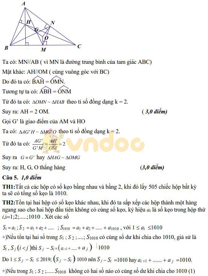 Đề thi chọn học sinh giỏi lớp 9 môn Toán Trường THCS Kim Sơn năm 2020 - 2021