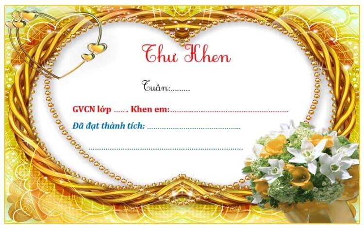 Thư khen ngợi mẫu 7