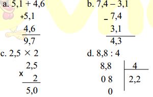 Đáp án đề thi học kì 1 lớp 5 môn Toán