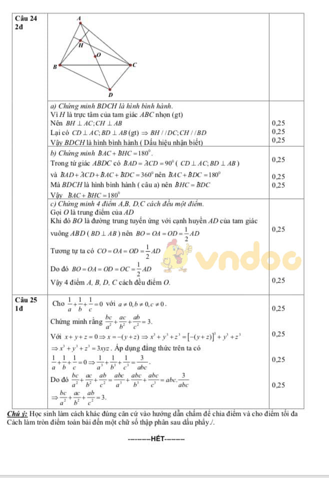 Đề thi học kì 1 Toán 8 Sở GD&ĐT Nam Định năm học 2020 - 2021