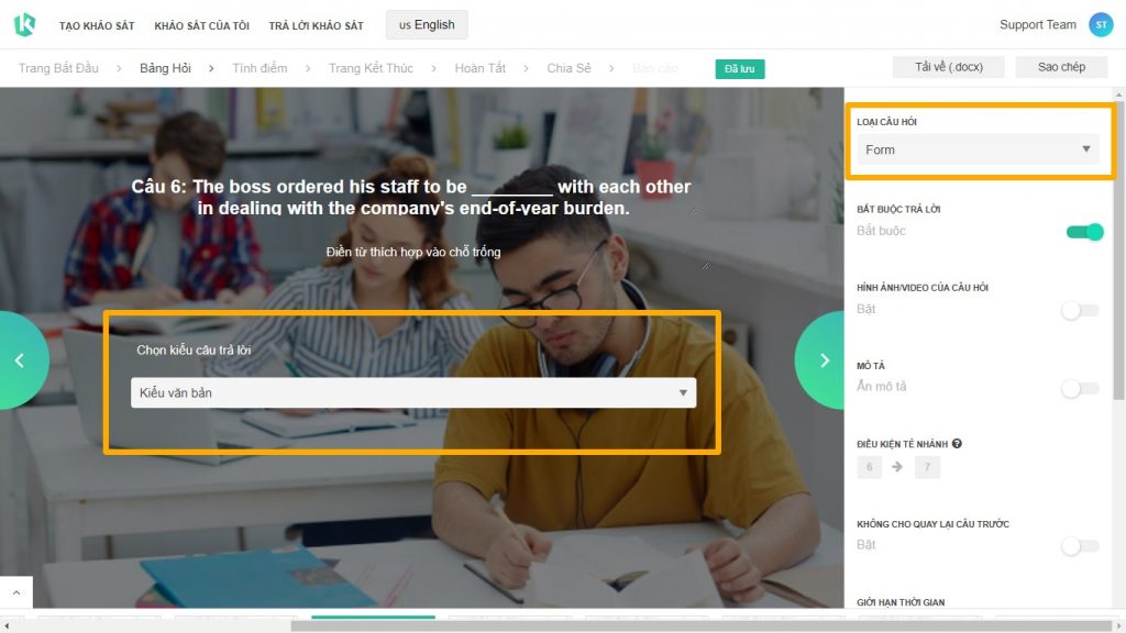 Hướng dẫn tạo bài tập trắc nghiệm trực tuyến